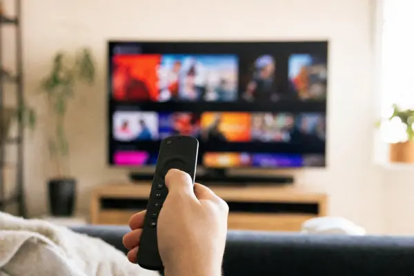 Setting up an IPTV app on a smart TV with a remote
